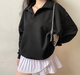 Kukombo Silhouette Boyfriend Polo Sweater