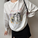 Kukombo Nana's Cat Pullover Sweater