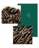 Kukombo Tiger Print Plush Coat