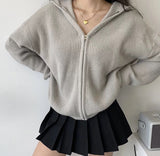 Kukombo Lounge Around Loose Zip Cardigan