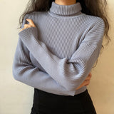 Kukombo Minimalist Lifestyle Knit Turtleneck Sweater