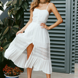 Kukombo 2023 Summer New Women's Dress Sexy Backless Holiday Midi Dress Strapless Femme White Dress Boho Vacation Mujer Vestidos Chic