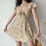Kukombo Magnolia Floral Bowknot Dress