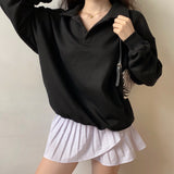 Kukombo Silhouette Boyfriend Polo Sweater