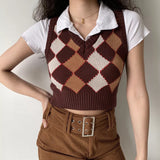 Kukombo Antique Browns Argyle Vest
