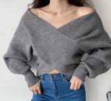 Kukombo Maeve Cross Wrap Pullover Sweater