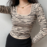 Kukombo Neutral Tiger Knit Sweater