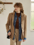 Kukombo Camel Wool Blazer Spring