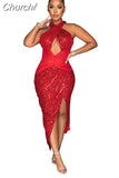 Kukombo Glitter Sequin Evening Party Birthday Dress for Women Sexy Backless Split Bodycon Long Dresses
