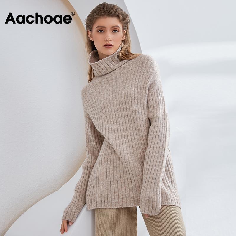 Christmas Gift Autumn Winter Women Solid Turtleneck Pullovers Top Batwing Long Sleeve Warm Pullovers Female Striped Casual Loose Jumper