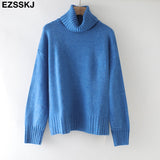 Christmas Gift autumn Winter casual cashmere oversize thick Sweater pullovers Women 2021 loose Turtleneck women's sweaters jumper