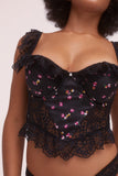 Kukombo Romantic Lace Patchwork Crop Top Women Back Hollow Out Sleeveless Sexy Tank Top Vintage Black Fashion Summer Tops