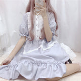 Kukombo Hstar Cute Women's Lolita OP Dress Flouncing Trim Japanese Harajuku Long Sleeves Victorian Dress Vestidos Gothic Lolita Cosplay