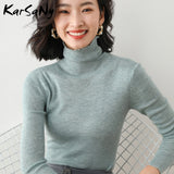Christmas Gift Women's Winter Turtleneck Sweaters And Pullovers Warm Thin Stretch Sweater Women Winter Knitted Top Autumn Woman Sweaters Jumper