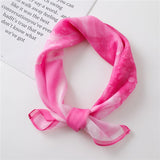 Kukombo 2022 Women Chiffon Hair Scarf Square Neck Scarves Bag Handle Tie Foulard Lady Neckerchief Bandana Shawls and Wraps