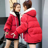 Christmas Gift 2023 New Women's Coats Thicken Warm Cotton Padded Parka Female Outwear Winter Parkas Jacket Fashion Hooded Bread Service Jackets