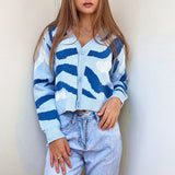 Christmas Gift New 2021 Women's Autumn Winter Sweaters Fashionable Elegant Cardigans Vintage Zebra Knitwears Short Tops SWC1363JX
