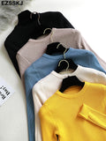 Christmas Gift winter clothes Knitted woman sweaters Pullovers spring Autumn Basic women's jumper Slim women's sweater cheap pull long sleeve