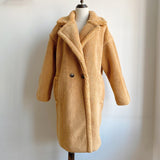 Christmas Gift 2021 Winter Thicken Warm Faux Fur Teddy Coat Women Fashion Basic Lambswool Oversized Jacket Coats Street Fluffy Long Overcoat