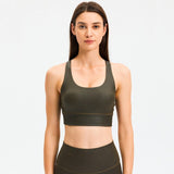 Christmas Gift High Rise Workout Yoga Set Women Matte Coated Faux Leather Leggings Squat Proof Back Waist Pant Sports Bra Workout Clothing