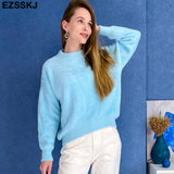Christmas Gift autumn winter oversize thick mink cashmere sweater poullovers women batwing sleeve 2021 female casual warm fur sweater jumper