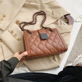 Kukombo Black Women's Bag Pu Leather Crossbody Shoulder Bags Women Branded Chain Designer Female Handbags Tote Women's Trend Hand Bag