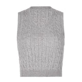 Christmas Gift HEYounGIRL Solid Casual Sleeveless Sweater Vest Preppy Style Knitted Jumpers Ladies Vintage Korean Streetwear Fashion 2021
