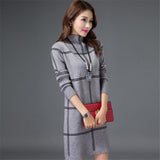 Christmas Gift 2021 New Autumn Women Sweaters Pullovers Winter Warm Long Sleeve Casual Knitted Sweater Dresses Vestidos R1060