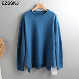 Christmas Gift Autumn Winter O-NECK oversize thick Sweater pullovers Women 2021 loose cashmere  turtleneck Sweater Pullover female Long Sleeve