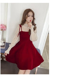 Graduation Gift Big Sale  Spring New Elegant Two Piece Dress for Women Women Winter Korean A-Line O-Neck Tops and Black Sundress Streetwear Dress Vestidos