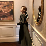 Graduation Gift Big Sale French Vintage Midi Dresses Office Ladies Long Sleeve Retro Black Dress Women Party One Piece Dress Korean Fashion 2023 Autumn K56