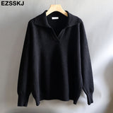 Christmas Gift polo collar Autumn Winter Sweater pullovers Women 2021 loose thick cashmere Sweater Pullover women oversize sweater jumper