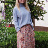 Christmas Gift oversize Sweater Women Pullover Casual Turtleneck Long Sleeve chic loose 2021 Knit Sweater Female Jumpers soft top