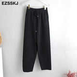 Christmas Gift Granny autumn winter thick sweater pants capris harem women warm pants loose sport women pants trousers casual streetwear pants