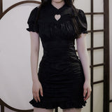 Kukombo  Black Vintage Dress Women French Bodycon Designer Elegant Mini Dress Female Korean Gothic Beach Party Sexy Dress Summer 2022