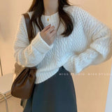 Christmas Gift 2021 Women Sweater Pullover Female Knitting Overszie Long Sleeve Loose Elegant Knitted Thick Outerwear Womens Winter Sweaters