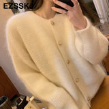 Christmas Gift Basic Thick Loose v-neck oversize Sweater Pullover Women Autumn winter Casual long Sleeve Sweater For women Chic Jumpers top