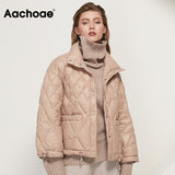 Christmas Gift  Womens Coats 2021 Winter Single Breasted Coat With Pockets Long Sleeve Fashion Down Jacket Female Thick Warm Outerwear