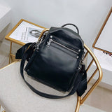 Kukombo Women's Backpack PU Leather Shoulder Bag Backpacks For Female New Ladies Simple Fashion Desiger 2022 Women Solid Color Mochila