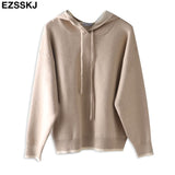 Christmas Gift thick oversize Hooded pullovers women chic pure Color  hooded Top girls  loose Sportswear sweater top