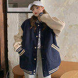 Christmas Gift Autumn Girls American Baseball Suit Jacket Coat Bomber Women Uniform Clothes Female Ladies Streetwear Casual Harajuku Gothic