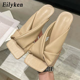 Christmas Gift Eilyken Women Bohemian Slippers 2021 New Summer Outdoor Non-slip Beach Shoes Flip Flops Slip On Slippers Slides Zapatos Mujer