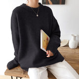 Christmas Gift Hirsionsan Winter Oversized Sweater Women 2021 Elegant Knitted Basic Pullovers O Neck Loose Soft Female Cashmere Jumper