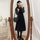 Christmas Gift Women Dresses Vintage Dress Girls S-XL Spring Femme Sundres Sleeveless Black Brown Female Dress Long V Neck Braces Femme Vestido