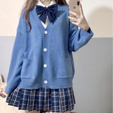 Christmas Gift 2021 new sweet cute girl knitting sweater lazy college style loose sleeve Harajuku girl JK uniform sweater coat s ~ 2XL