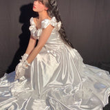 Kukombo Blue Elegant Victorian Dress Women Summer Long Fairy Korean Strap Dress Kawaii Vintage Wedding Evening Party Dress Women 220920