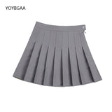 Christmas Gift Sweet Women Pleated Skirts Summer High Waist Ladies Girls Mini Short Skirt Preppy Style Chic Women Mini Skirts Solid Color Skirt