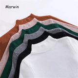 Christmas Gift Marwin New-coming Autumn Winter Tops Turtleneck Pullovers Sweaters Primer shirt long sleeve Short Korean Slim-fit tight sweater