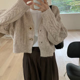 Christmas Gift Short Sweater Cardigan Women's Loose Cardigan Coat 2021 New Spring And Autumn Thickened Knitted Fashion Top