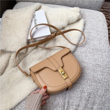 Kukombo Back to school Twist Lock Design Saddle Small Shoulder Crossbody Bags For Women Summer Trends Fashion Brand Flap Ladies Handbags